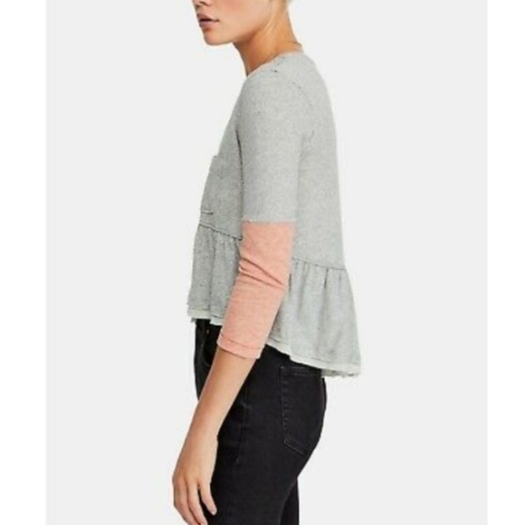 NWT Free People Heart of Mine Peplum Top Small - Picture 2 of 8